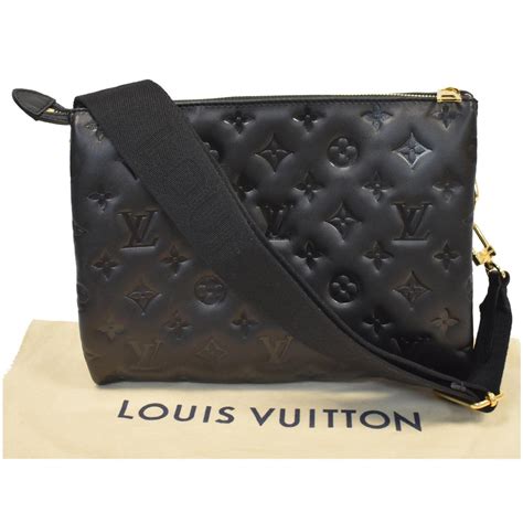 louis vuitton black embossed crossbody|Louis Vuitton black shoulder bag.